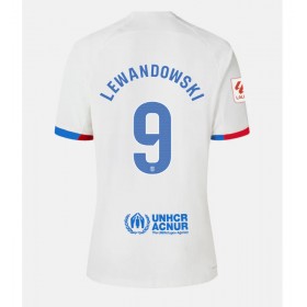 Damen Fußballbekleidung Barcelona Robert Lewandowski #9 Auswärtstrikot 2023-24 Kurzarm